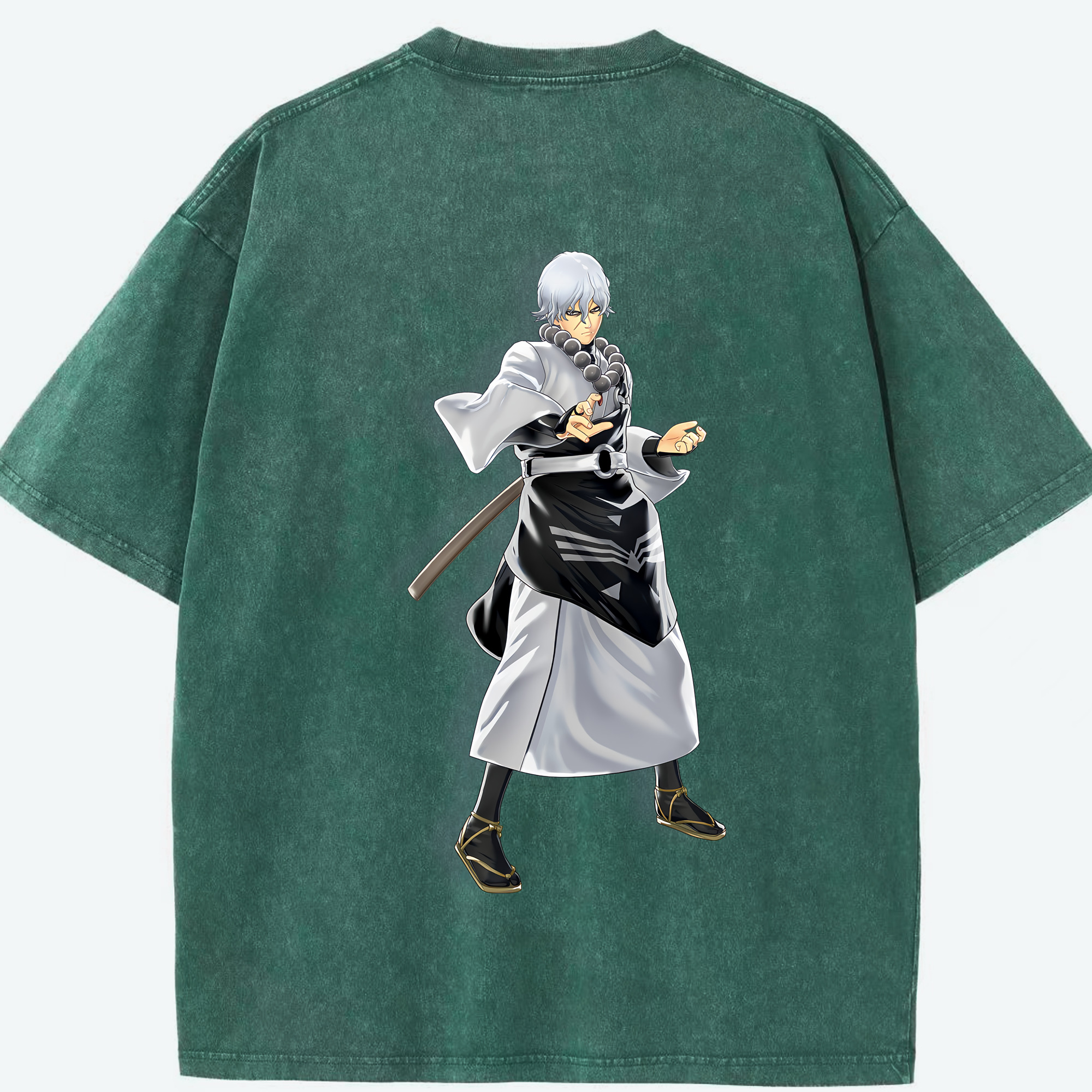 （画像用） ぎんたま 坂田銀時（さかたぎんとき） 神楽 志村新八（しむら しんぱち） GINTAMA Sakata Gintoki Kagura Shimura Shinpachi 綿100% ヴィンテージ風 半袖Tシャツ（背面プリント）